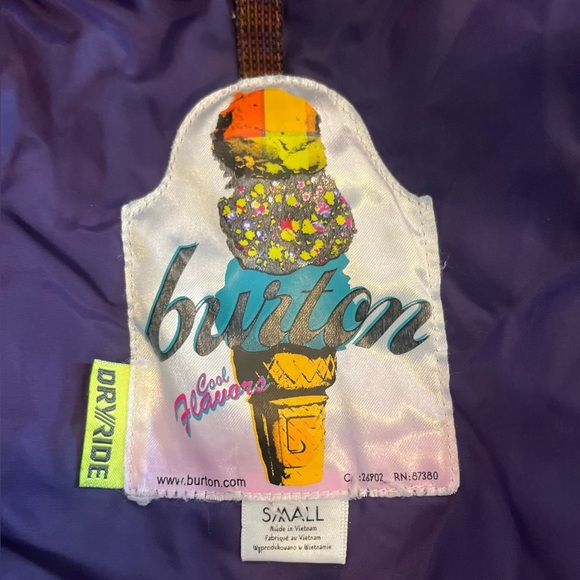 Burton women’s jacket small brown and purple snow snowboarding skiing - Picture 2 of 2